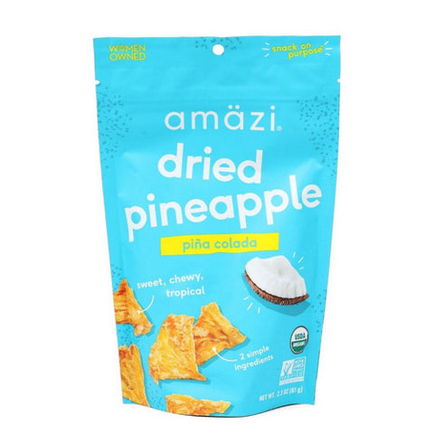 Amazi Foods, Organic Dried Pineapple Pina Colada, 2.3 Oz (Case Of 6)