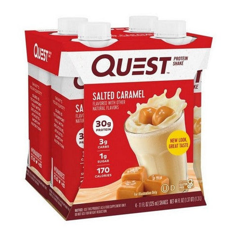 Quest, Quest Protein Shakes Salted Caramel, 11 Oz X 4 Count (Case Of 3) Quest
