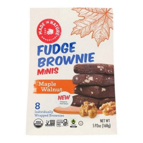 Made In Nature, Fudge Brownie Minis Organic Maple Walnut, 5.92 Oz (Case Of 6)