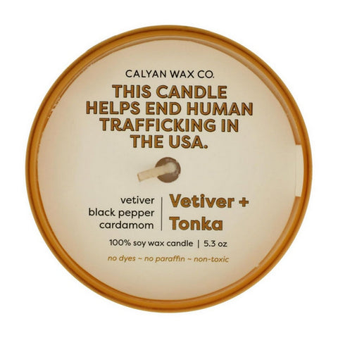 Calyan Wax Co, Vetiver Plus Tonka Soy Candle, 5.3 Oz (Case Of 6)