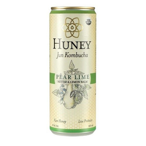 Huney Jun, Pear Lime Nettle Organic Kombucha, 12 Oz (Case Of 6)