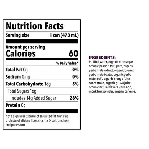 Babe Kombucha, Yerba Mate Passion Fruit, 16 Oz (Case Of 12)