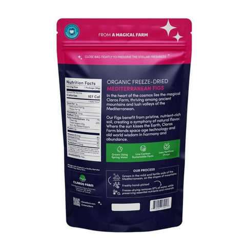 Claros Farm, Organic Freeze Dried Mediterranean Figs, 1.06 Oz (Case Of 10)