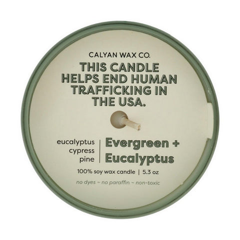 Calyan Wax Co, Evergreen Plus Eucalyptus Soy Candle, 5.3 Oz (Case Of 6)
