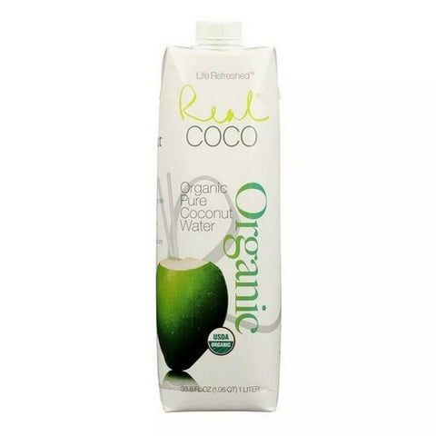 Real Coco, Organic Pure Coconut Water, 1 Litre (Case Of 6)