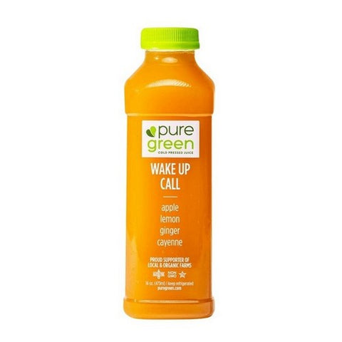 Pure Green, Wake Up Call Cold Pressed Juice, 16 Oz (Case Of 6)