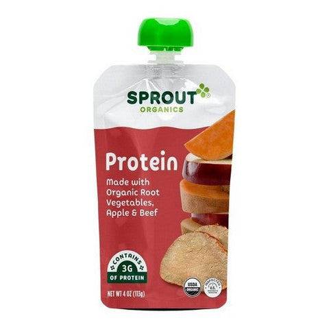Original Sprout, Root Vegetables Apple With Beef Organic Baby Food, 4 Oz (Case Of 6) Original Sprout