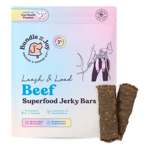 Bundle X Joy, Beef Superfood Jerky Bars, 5 Oz (Case Of 6)