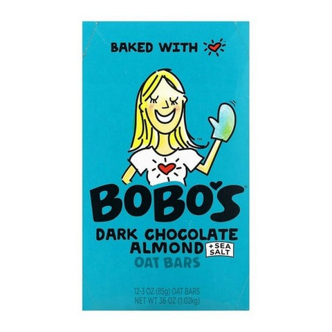 Bobo's Oat Bars, Dark Chocolate Almond And Sea Salt Oat Bar, 3 Oz (Case Of 12)