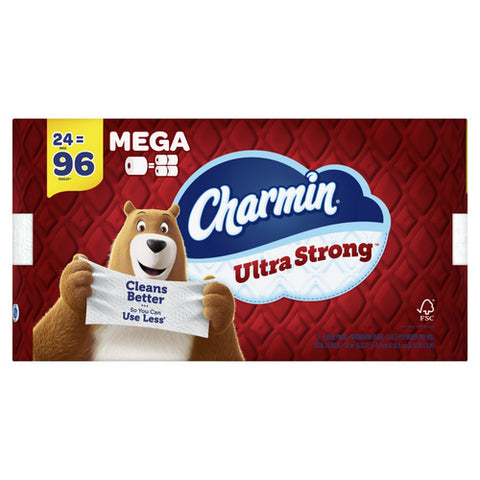Charmin, Ultra Strong Toilet Paper 24 Mega Rolls, 632 Square Feet / 24 Rolls