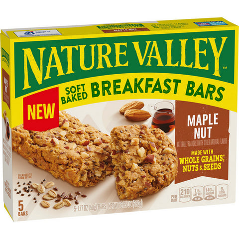 Nature Valley, Soft Baked Breakfast Bars Maple Nut, 8.85 Oz (Case Of 6)