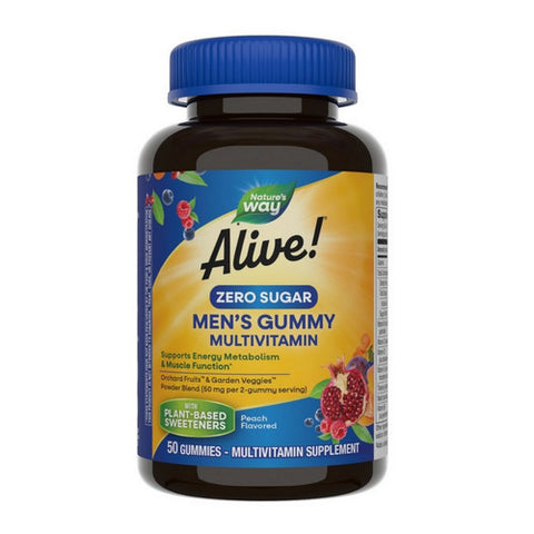 Alive! Zero Sugar Men's Gummy Multivitamin 50 Count (Case Of 3) by Nature's Way