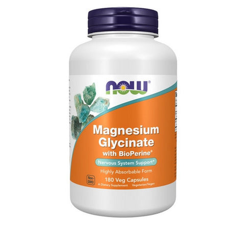 Now Foods, Magnesium Glycinate with BioPerine, 180 VegCaps