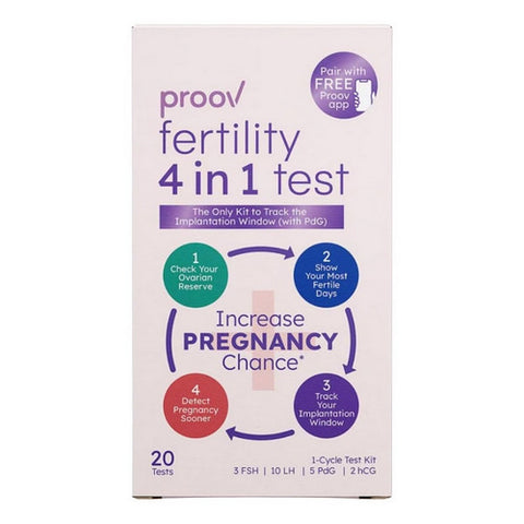 Fertility 4 In 1 Test 20 Count by Proov