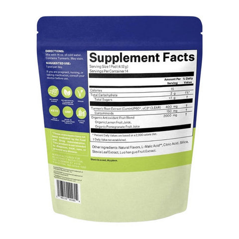 Blueshift Nutrition, Blueshift Turmeric Curcumin Drink Mix, 2.03 Oz X 14 Count