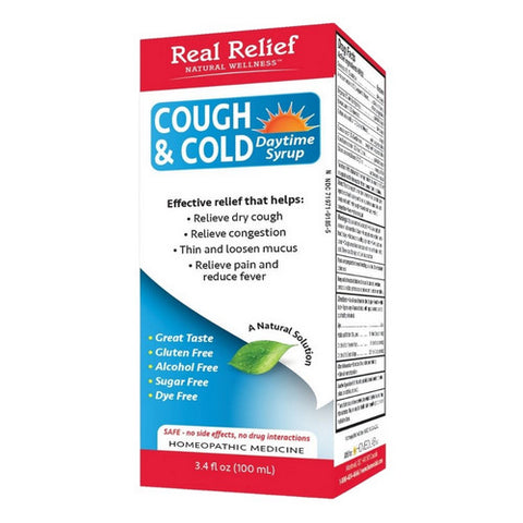 Homeolab, Real Relief Cough And Cold Syrup, 3.4 Oz