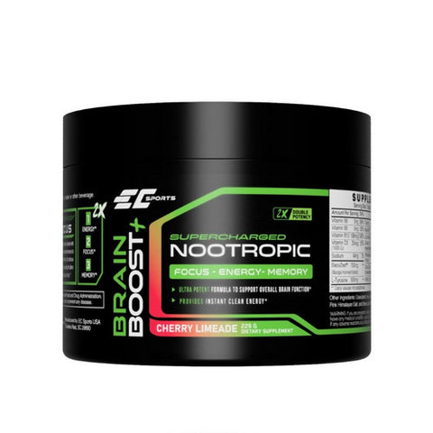 Brain Boost 2X NooTropic Powder Cherry Limeade 229 Grams by EC Sports