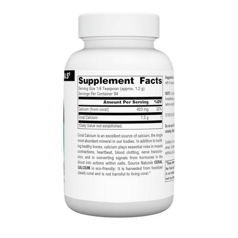 Source Naturals, Coral Calcium, Powder 4 Oz