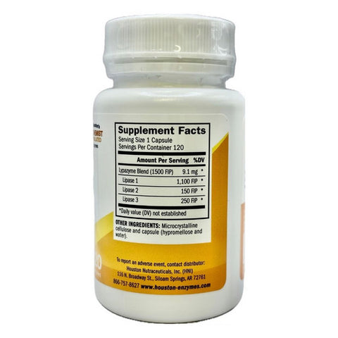 Houston Enzymes, Lypazyme, 120 Capsules