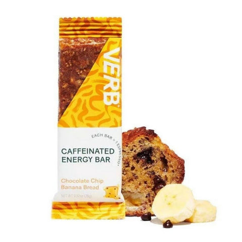 Verb Energy, Chip Banana Bread Caffeinated Energy Bars, 5 Count