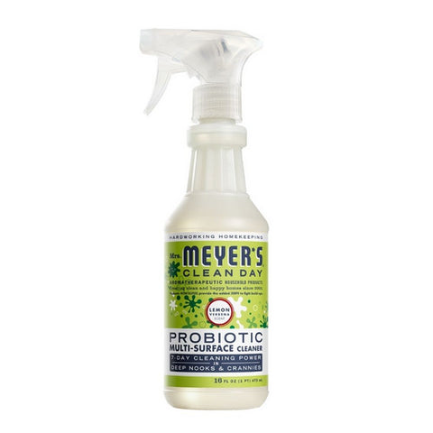 Mrs. Meyers Clean Day, Probiotic Lemon Verbena Multi-Surface Cleaner Spray, 16 Oz
