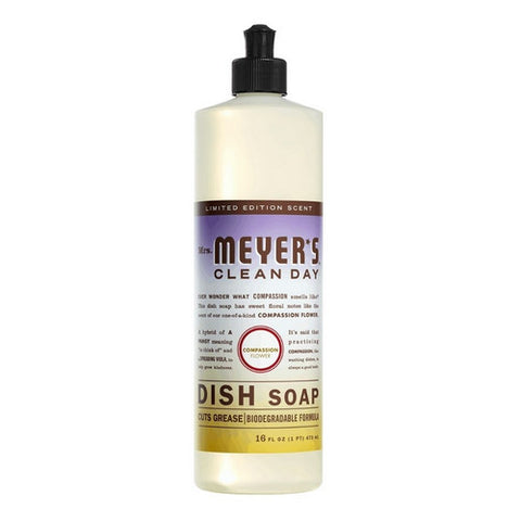 Mrs. Meyers Clean Day, Compassion Flower Dish Soap, 16 Oz
