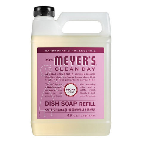 Mrs. Meyers Clean Day, Peony Dish Soap Refill, 48 Oz