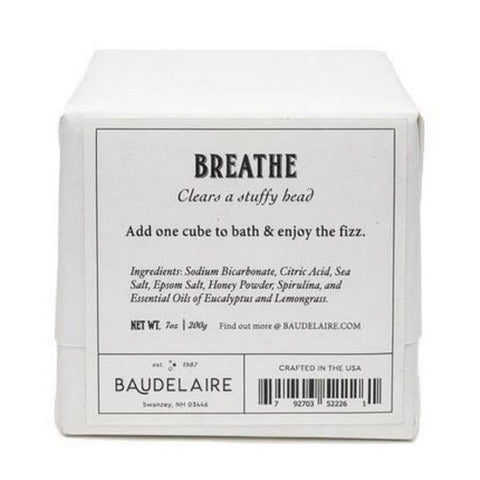 Baudelaire, Breathe Bath Effervescent Cube, 7 Oz