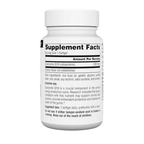 Source Naturals, Coenzyme Q10, 200 MG, 30 Softgel Source Naturals
