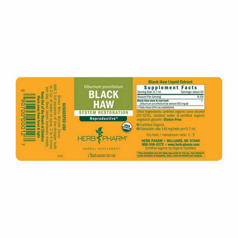 Herb Pharm, Black Haw, 1 Oz Herb Pharm