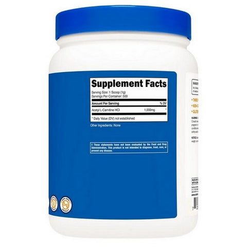 Nutricost, Acetyl L-Carnitine Powder, 500 Grams