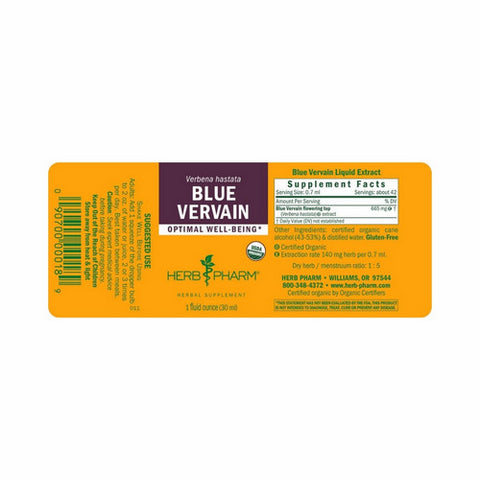 Herb Pharm, Blue Vervain Extract, 1 Oz