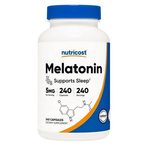 Nutricost, Melatonin Capsules, 5 Mg, 240 Count