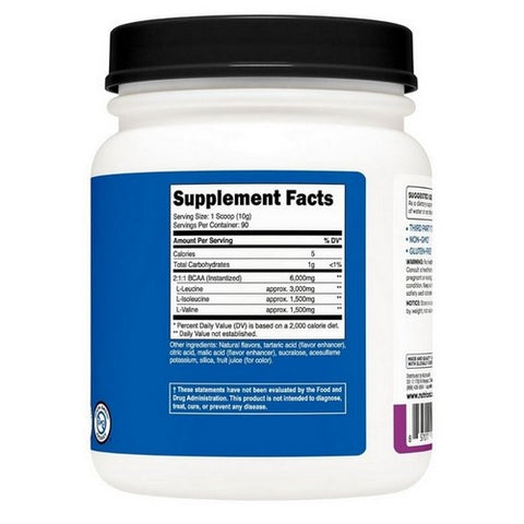 Nutricost, BCAA Powder Grape, 90 Servings
