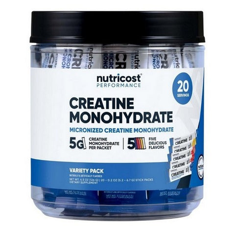 Nutricost, Creatine Monohydrate Powder Stickpacks Variety, 20 Sticks