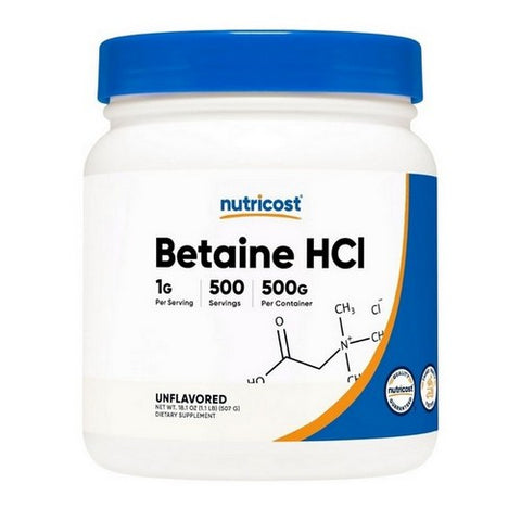 Nutricost, Betaine HCl Powder, 500 Grams