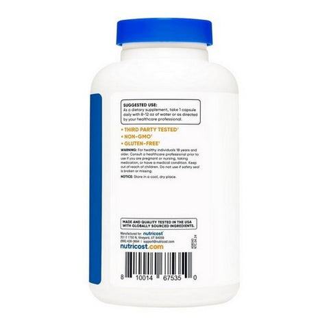 Nutricost, N-Acetyl L-Cysteine NAC Capsules, 600 Mg, 180 Count
