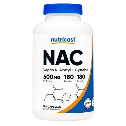 Nutricost, N-Acetyl L-Cysteine NAC Capsules, 600 Mg, 180 Count