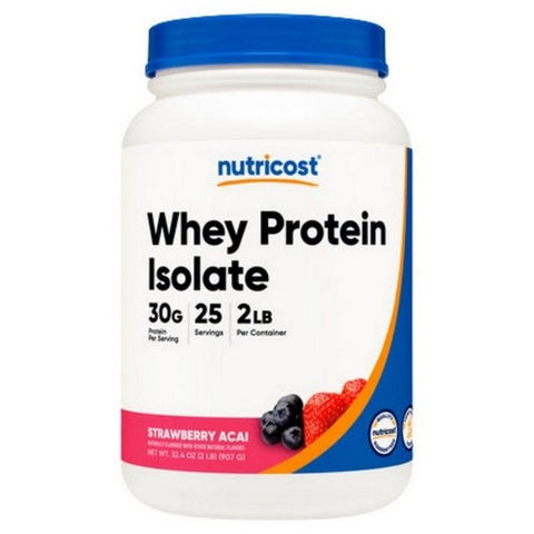 Nutricost, Whey Protein Isolate Powder Strawberry Acai, 2 Lbs