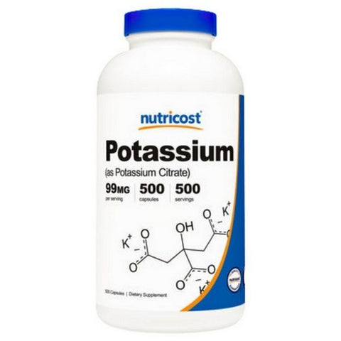 Nutricost, Potassium Citrate Capsules, 99 Mg, 500  Count