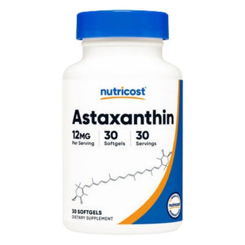 Nutricost, Astaxanthin Softgels, 12 Mg, 30 Count