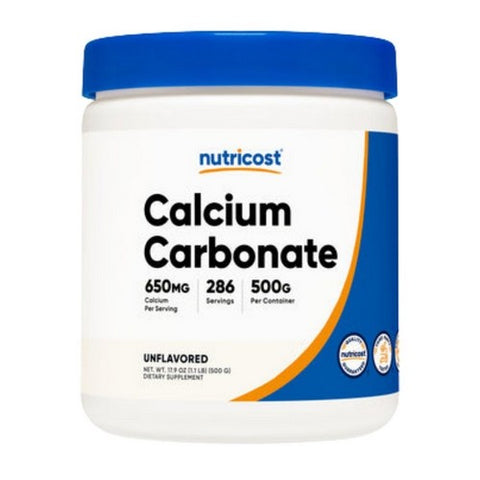 Nutricost, Calcium Carbonate Powder, 500 Grams