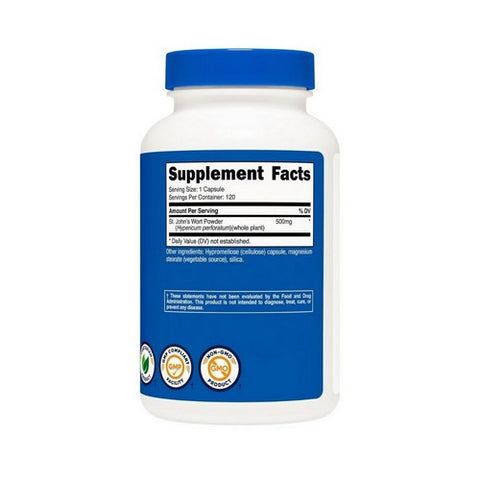 Nutricost, St Johns Wort Capsules, 500 Mg, 120 Count