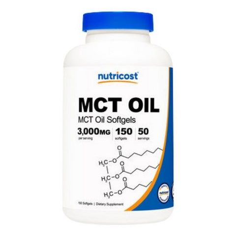 Nutricost, MCT Oil Softgels, 3000 Mg, 150 Count