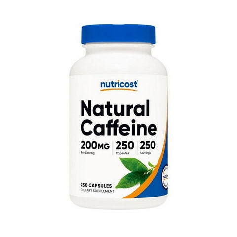 Nutricost, Natural Caffeine Capsules, 200 Mg, 250 Count