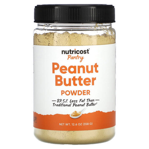 Nutricost, Peanut Butter Powder No Sugar Added, 11.5 Oz