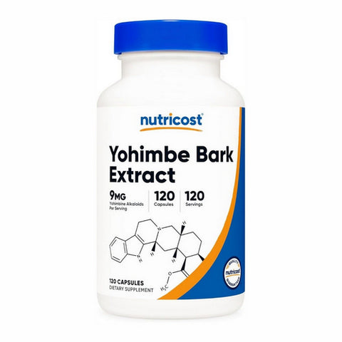 Nutricost, Yohimbe Bark Capsules, 9 Mg, 120 Count