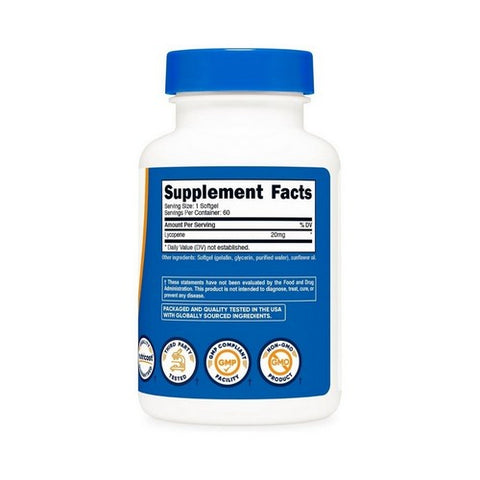 Nutricost, Lycopene, 20 Mg, 60 Softgels