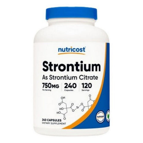 Nutricost, Strontium Capsules, 750 Mg, 240 Count