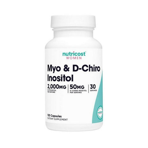 Nutricost, Myo + D Chiro Inositol Capsules For Women, 2000 Mg, 120 Count